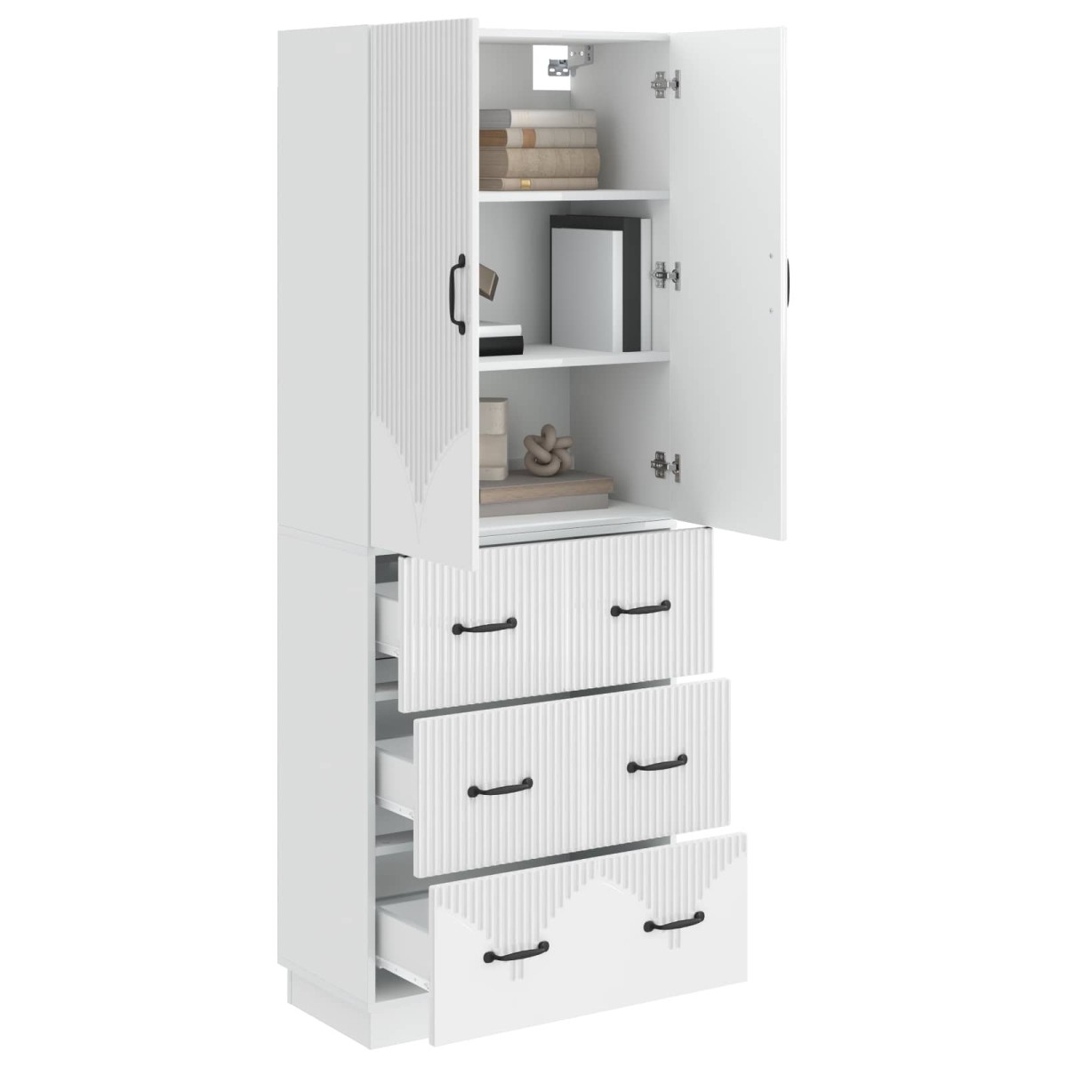 vidaXL Σέτ Ντουλαπιών 2 τμχ. 66 x 34,5 x 87 εκ. Επεξεργασμένο Ξύλο