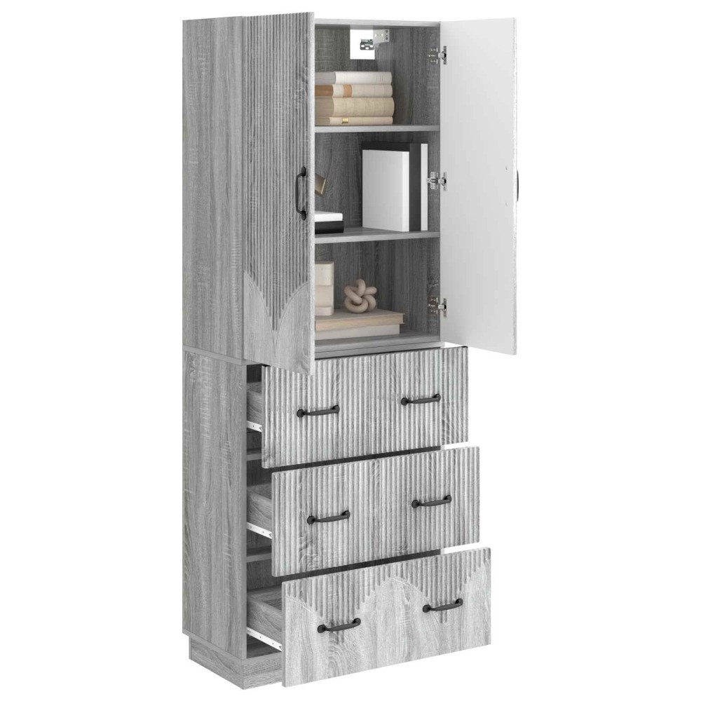 vidaXL Σέτ Ντουλαπιών 2 τμχ. 66 x 34,5 x 87 εκ. Επεξεργασμένο Ξύλο