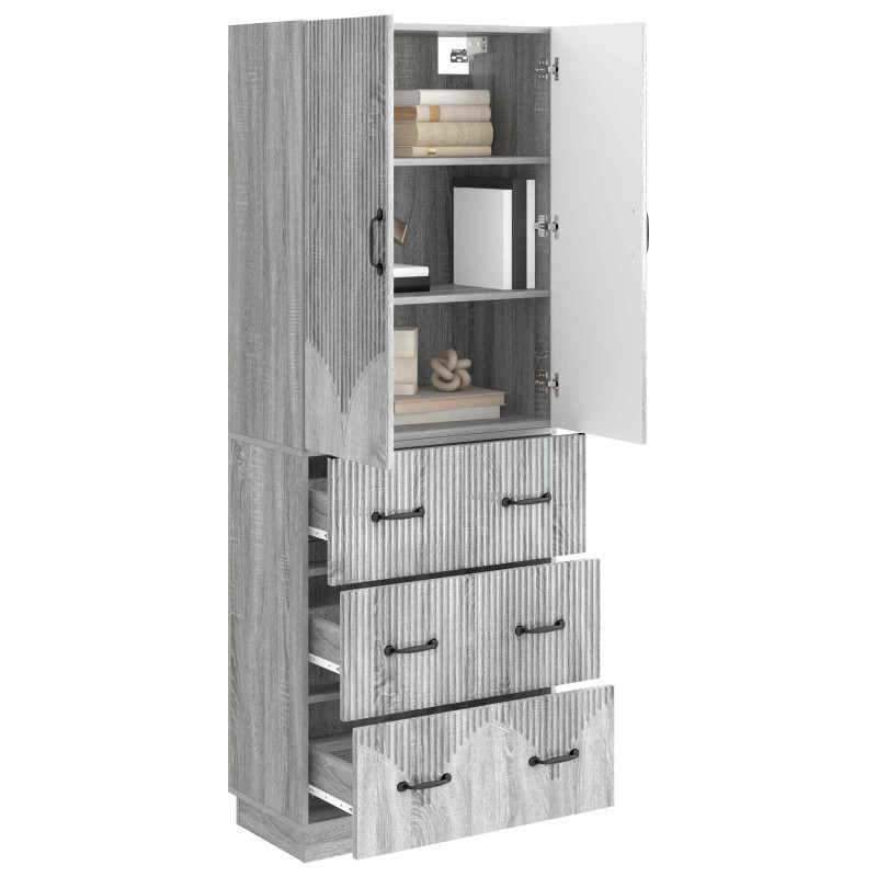 vidaXL Σέτ Ντουλαπιών 2 τμχ. 66 x 34,5 x 87 εκ. Επεξεργασμένο Ξύλο