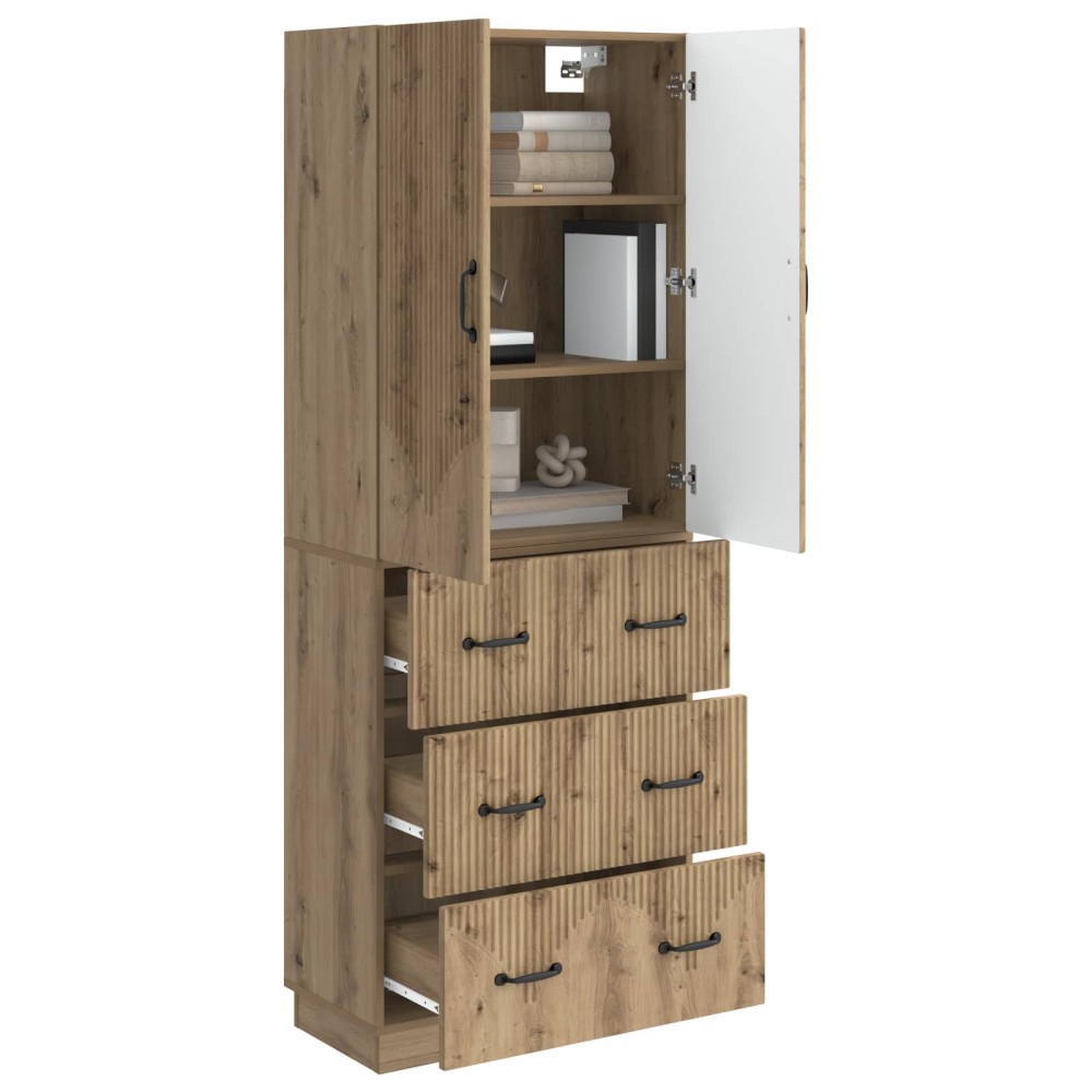 vidaXL Σέτ Ντουλαπιών 2 τμχ. 66 x 34,5 x 87 εκ. Επεξεργασμένο Ξύλο