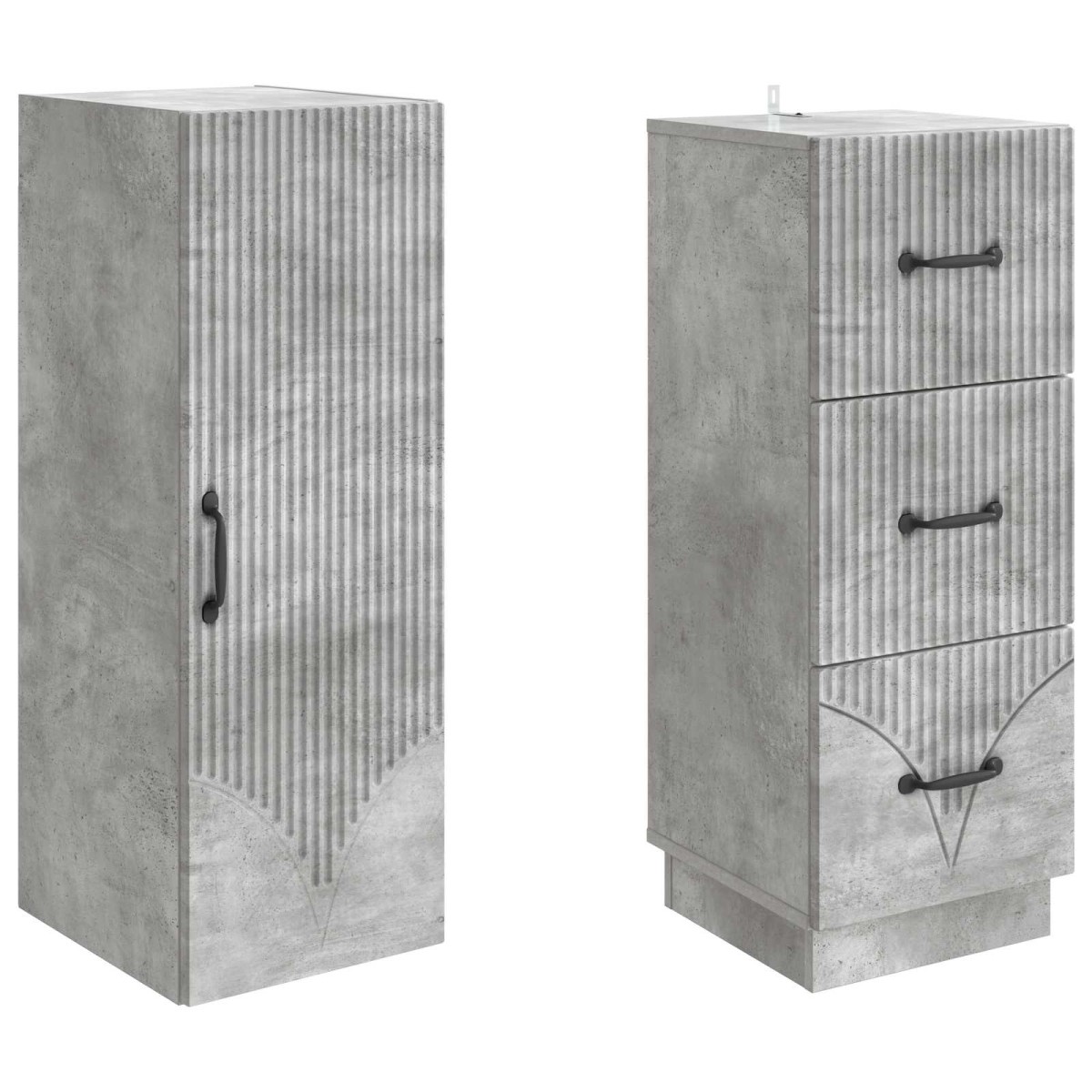 vidaXL Σέτ Ντουλαπιών 2 τμχ. 33 x 34,5 x 87 εκ. Επεξεργασμένο Ξύλο
