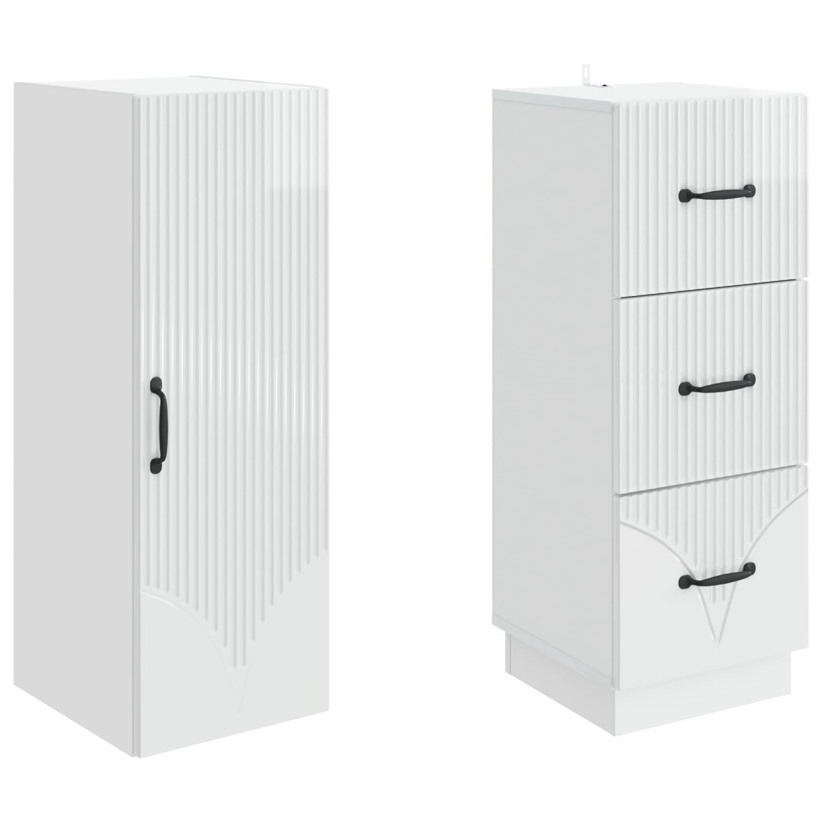 vidaXL Σέτ Ντουλαπιών 2 τμχ. 33 x 34,5 x 87 εκ. Επεξεργασμένο Ξύλο