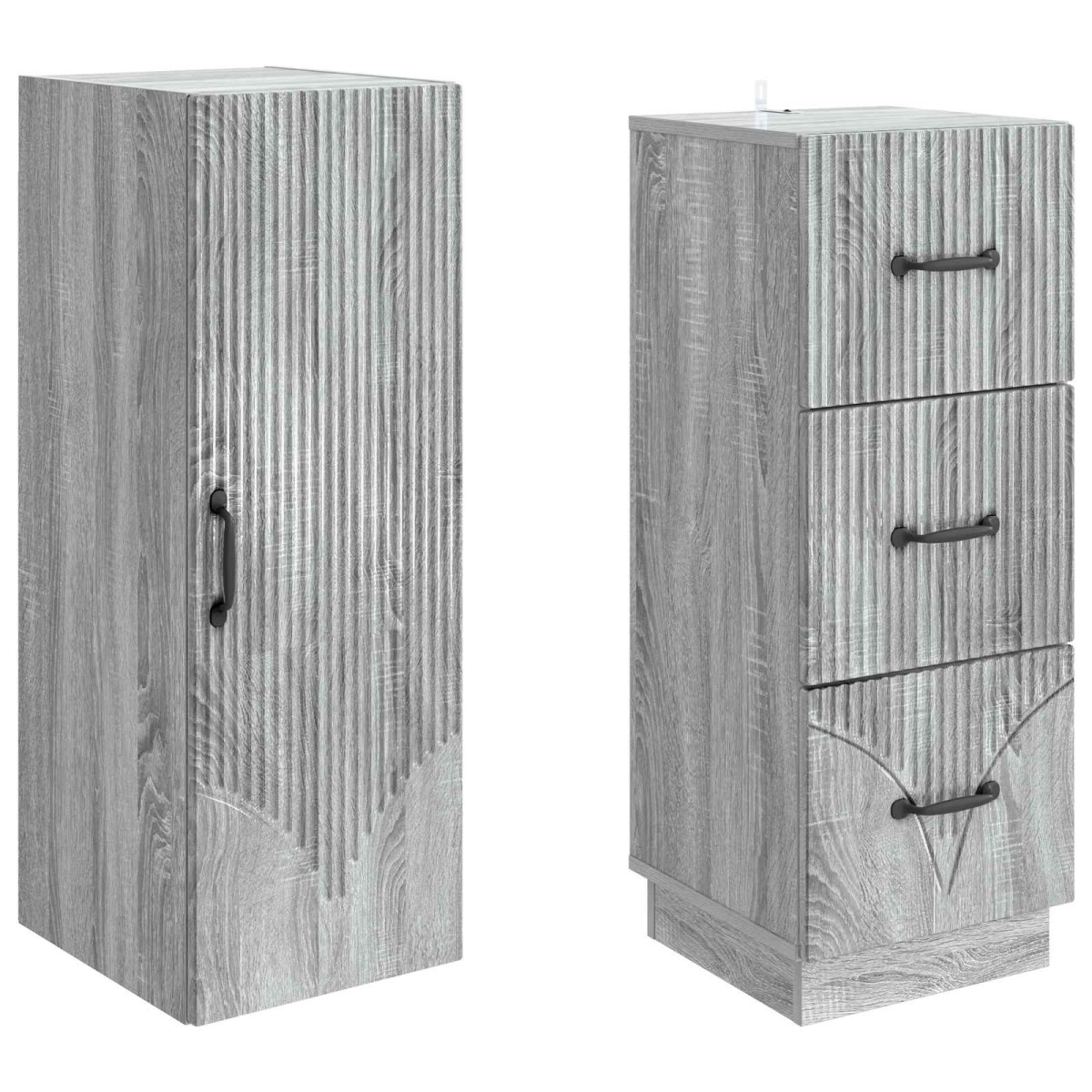 vidaXL Σέτ Ντουλαπιών 2 τμχ. 33 x 34,5 x 87 εκ. Επεξεργασμένο Ξύλο