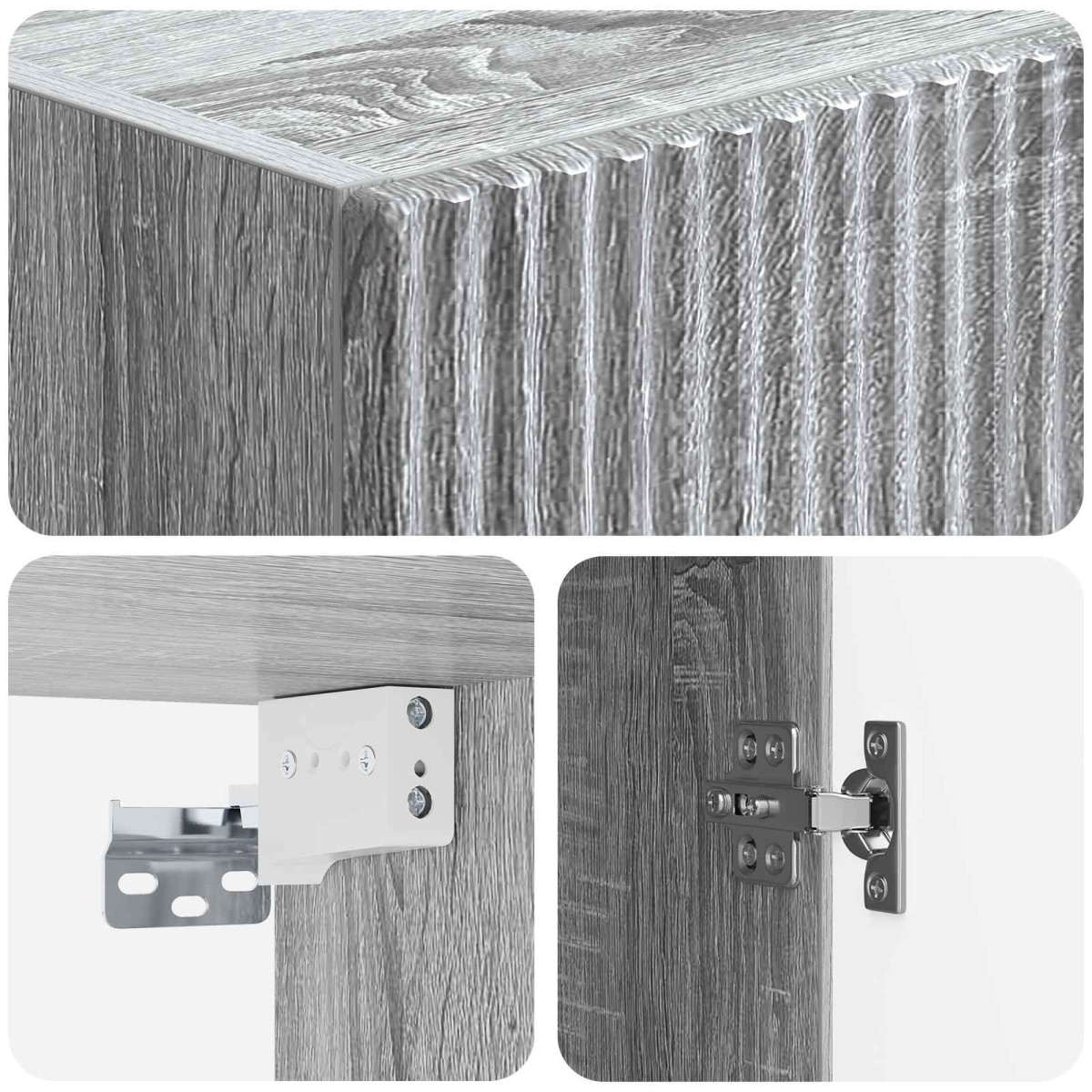 vidaXL Σέτ Ντουλαπιών 2 τμχ. 33 x 34,5 x 87 εκ. Επεξεργασμένο Ξύλο