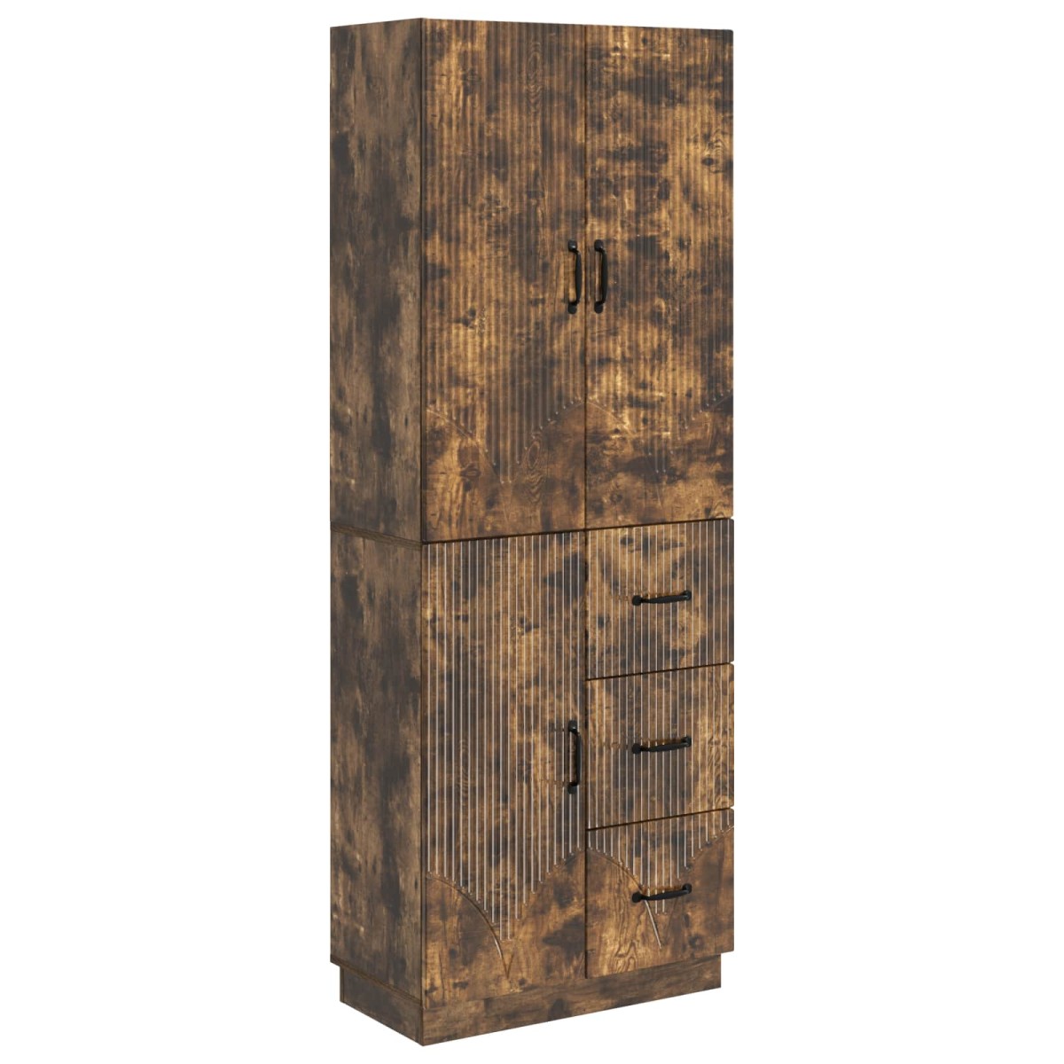 vidaXL Σέτ Ντουλαπιών 2 τμχ. Καπνισμένο Ξύλο Δρυός Επεξεργασμένο Ξύλο