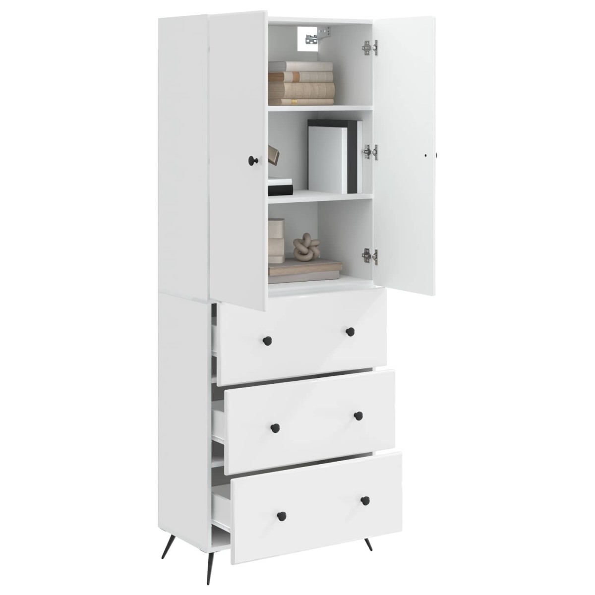 vidaXL Σέτ Ντουλαπιών 2 τμχ. 66 x 34,5 x 90 εκ Επεξεργασμένο Ξύλο