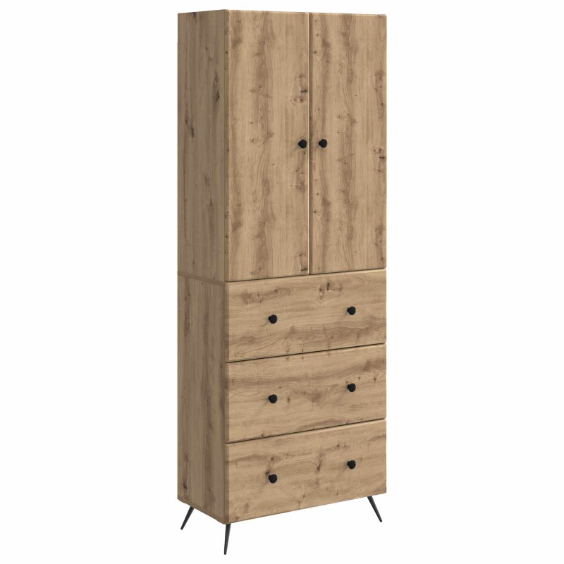 vidaXL Σέτ Ντουλαπιών 2 τμχ. 66 x 34,5 x 90 εκ Επεξεργασμένο Ξύλο