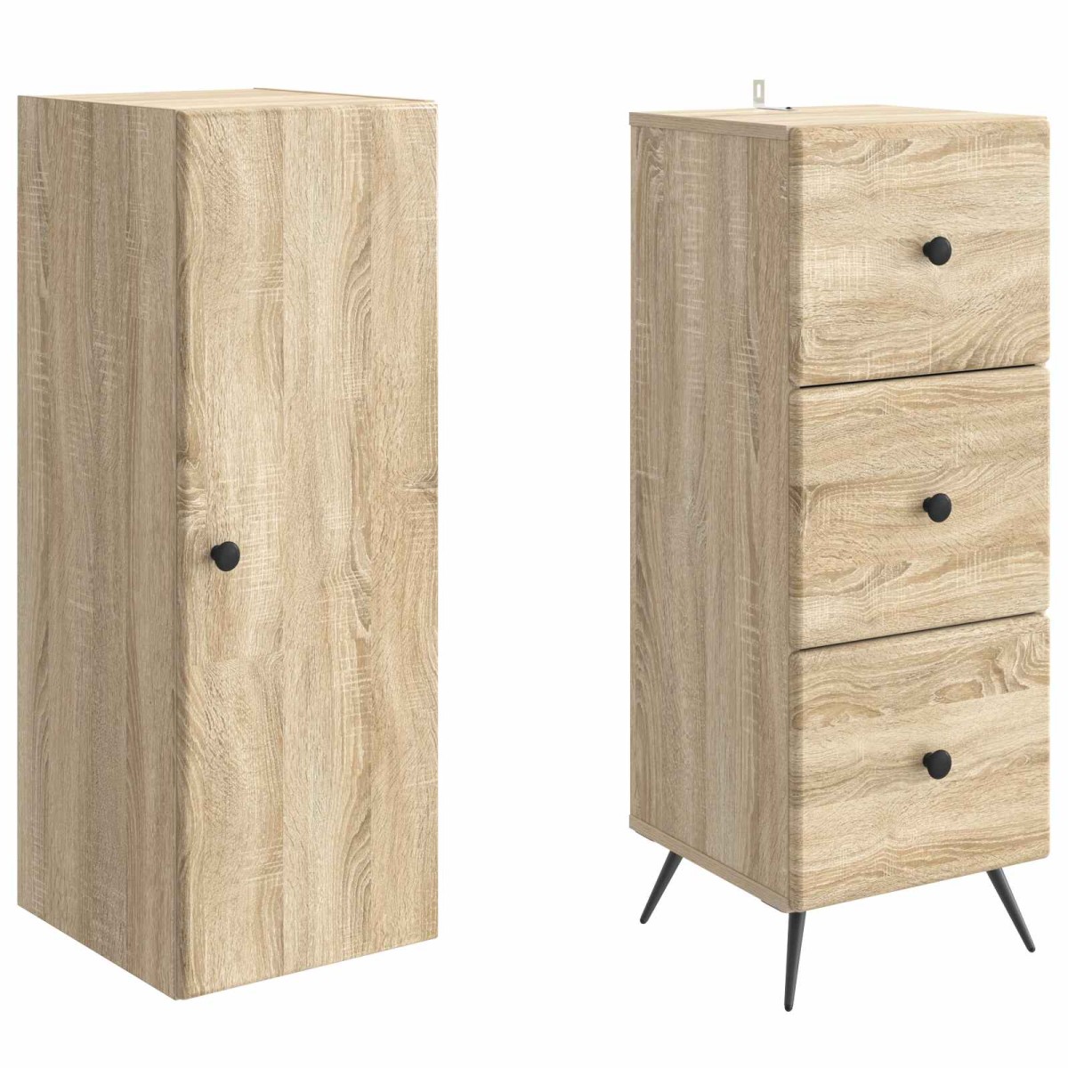 vidaXL Σέτ Ντουλαπιών 2 τμχ. 34,5 x 34,5 x 90 εκ. Επεξεργασμένο Ξύλο