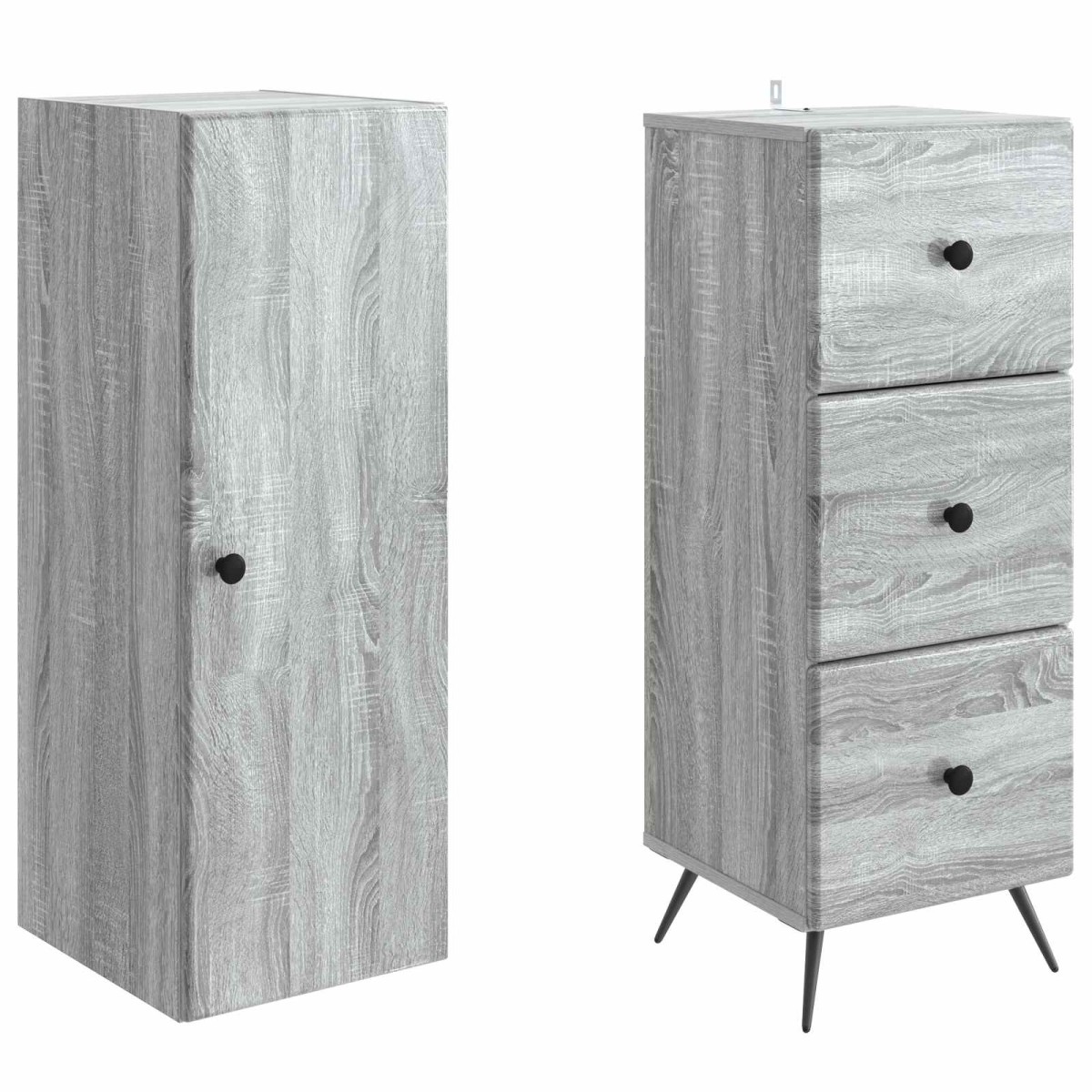 vidaXL Σέτ Ντουλαπιών 2 τμχ. 34,5 x 34,5 x 90 εκ. Επεξεργασμένο Ξύλο