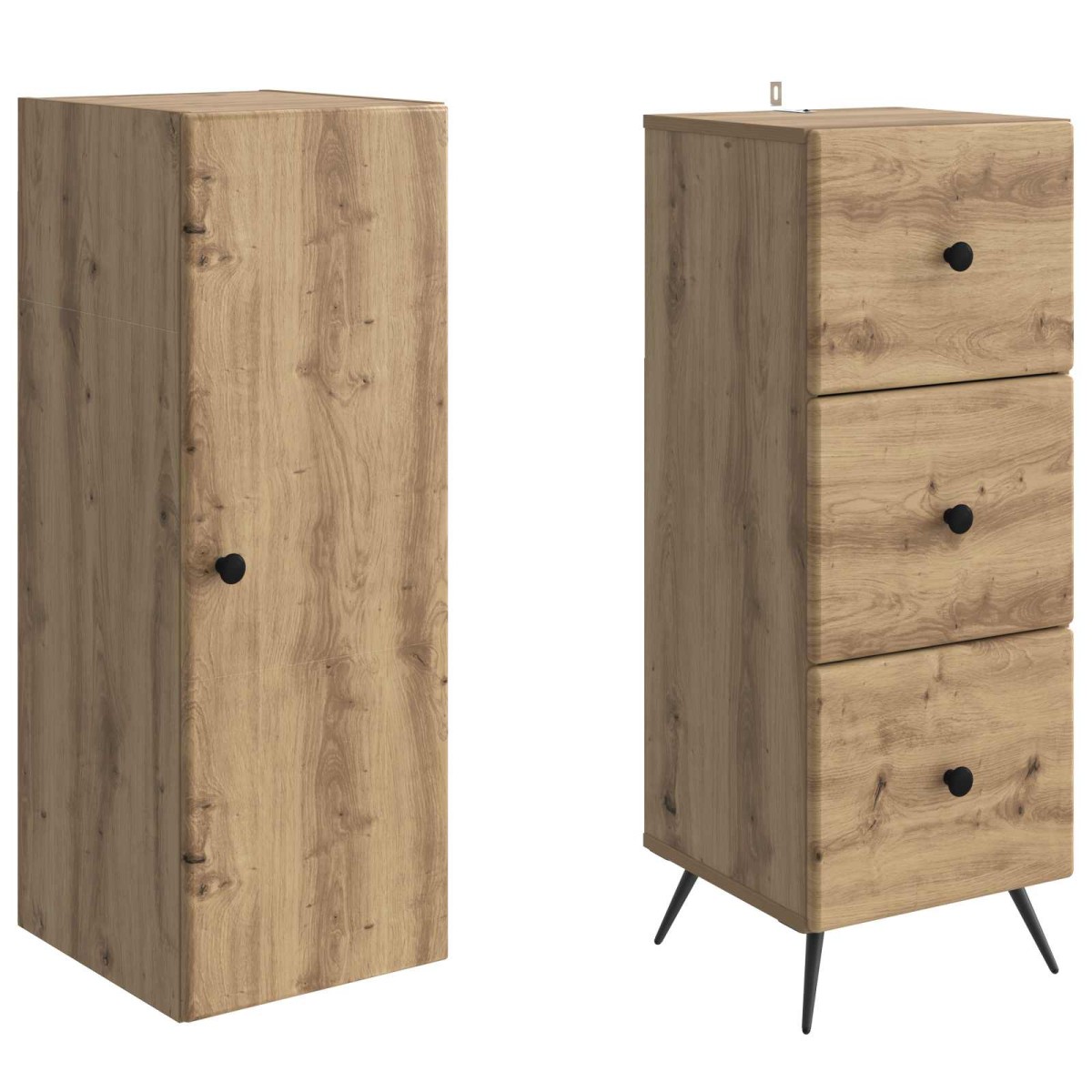 vidaXL Σέτ Ντουλαπιών 2 τμχ. 34,5 x 34,5 x 90 εκ. Επεξεργασμένο Ξύλο