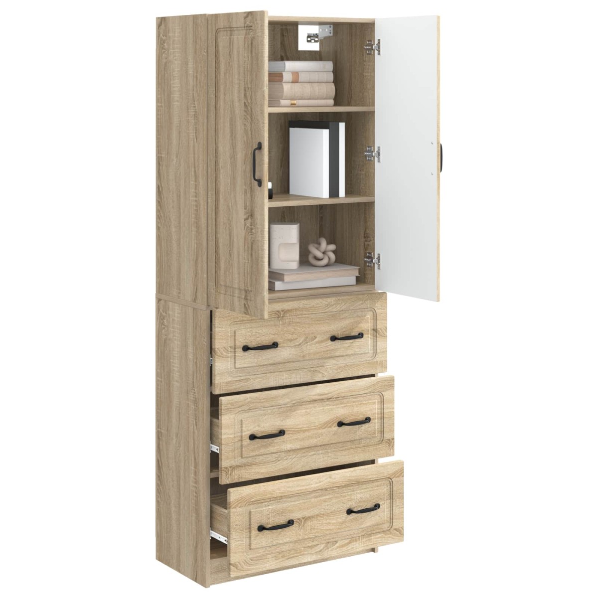 vidaXL Σέτ Ντουλαπιών 2 τμχ. 66 x 34,5 x 87 εκ. Επεξεργασμένο Ξύλο