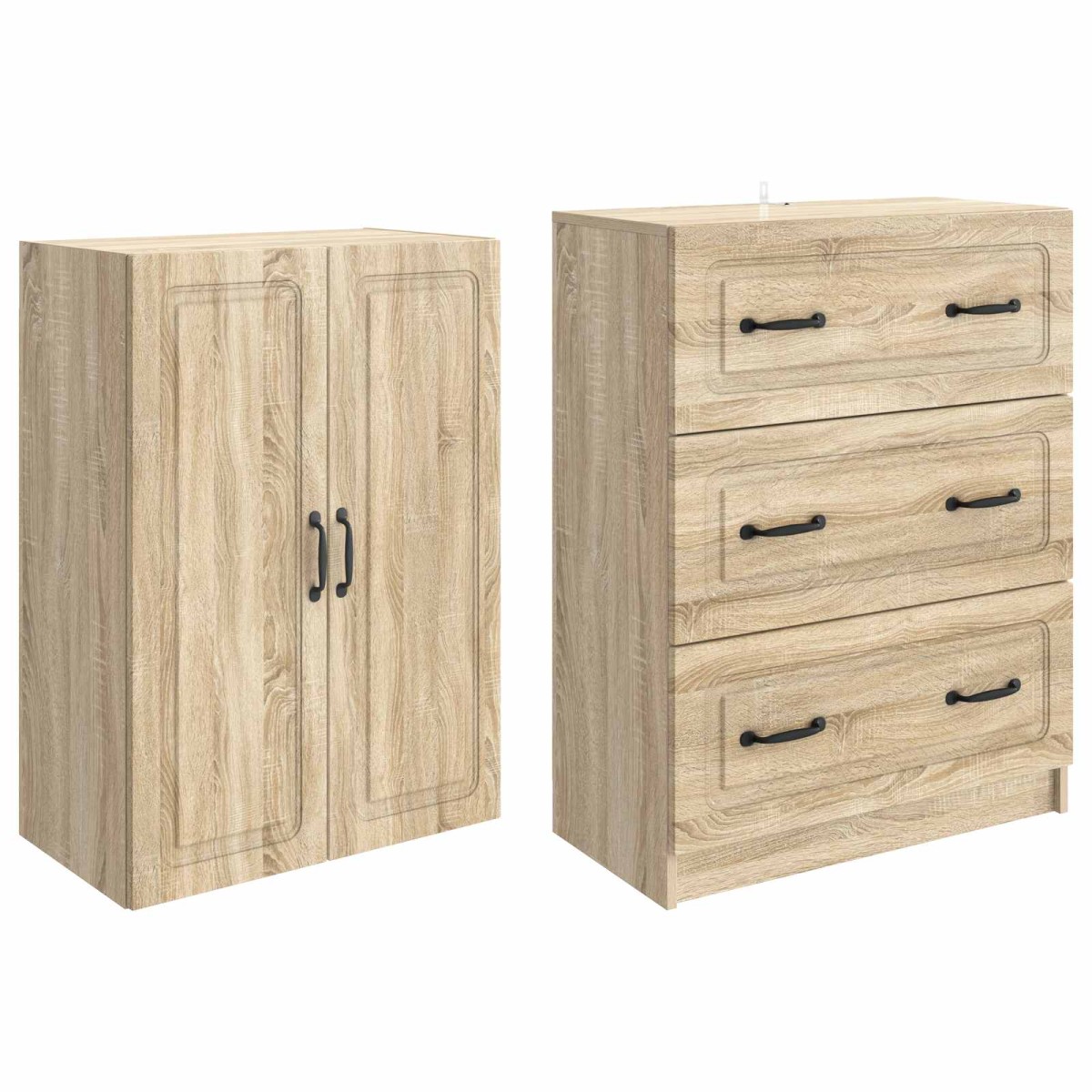 vidaXL Σέτ Ντουλαπιών 2 τμχ. 66 x 34,5 x 87 εκ. Επεξεργασμένο Ξύλο