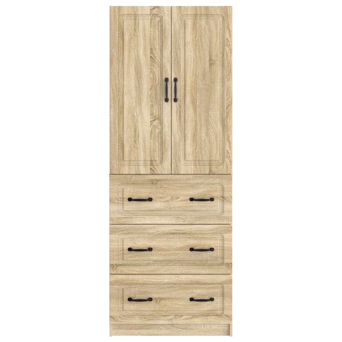 vidaXL Σέτ Ντουλαπιών 2 τμχ. 66 x 34,5 x 87 εκ. Επεξεργασμένο Ξύλο
