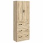 vidaXL Σέτ Ντουλαπιών 2 τμχ. 66 x 34,5 x 87 εκ. Επεξεργασμένο Ξύλο