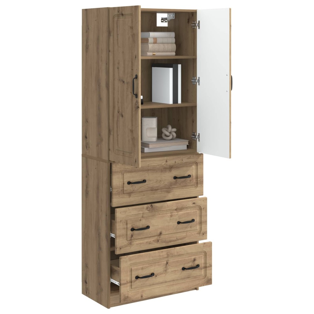 vidaXL Σέτ Ντουλαπιών 2 τμχ. 66 x 34,5 x 87 εκ. Επεξεργασμένο Ξύλο