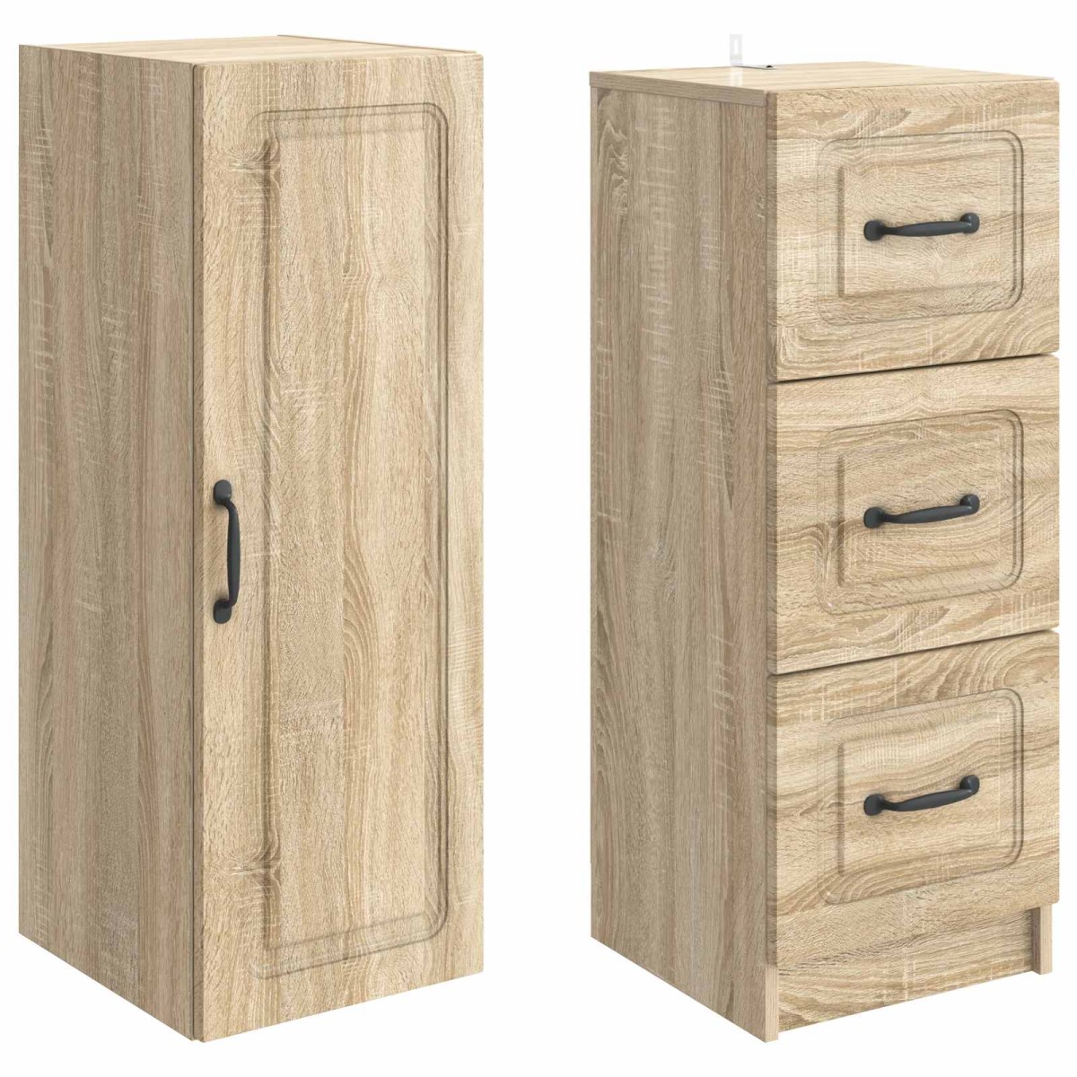vidaXL Σέτ Ντουλαπιών 2 τμχ. 33 x 34,5 x 87 εκ. Επεξεργασμένο Ξύλο
