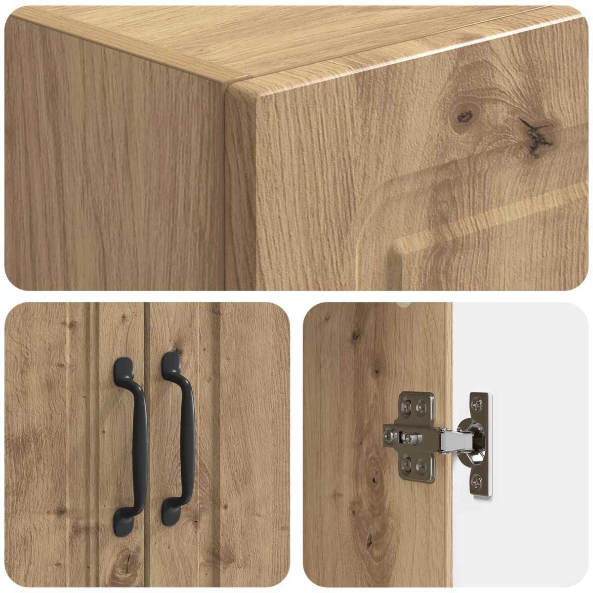 vidaXL Σέτ Ντουλαπιών 2 τμχ. 33 x 34,5 x 87 εκ. Επεξεργασμένο Ξύλο