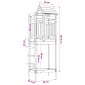 vidaXL Πύργος Παιχνιδιού Καφέ 52,5 x 85 x 238 εκ. Στερεά ξυλεία πεύκου