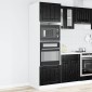 vidaXL Ντουλάπι φούρνου PORTO Μαύρη Οξυά 60 x 57 x 207 εκ
