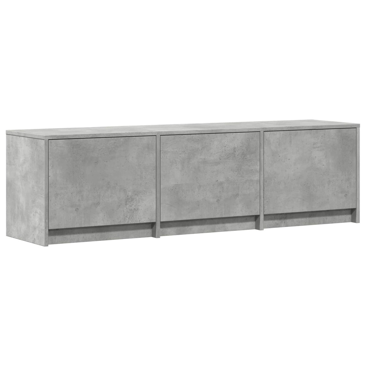 vidaXL Τηλεοπτική βιβλιοθήκη με LED 140x34x40 εκ Σκυρόχρωμο Γκρι