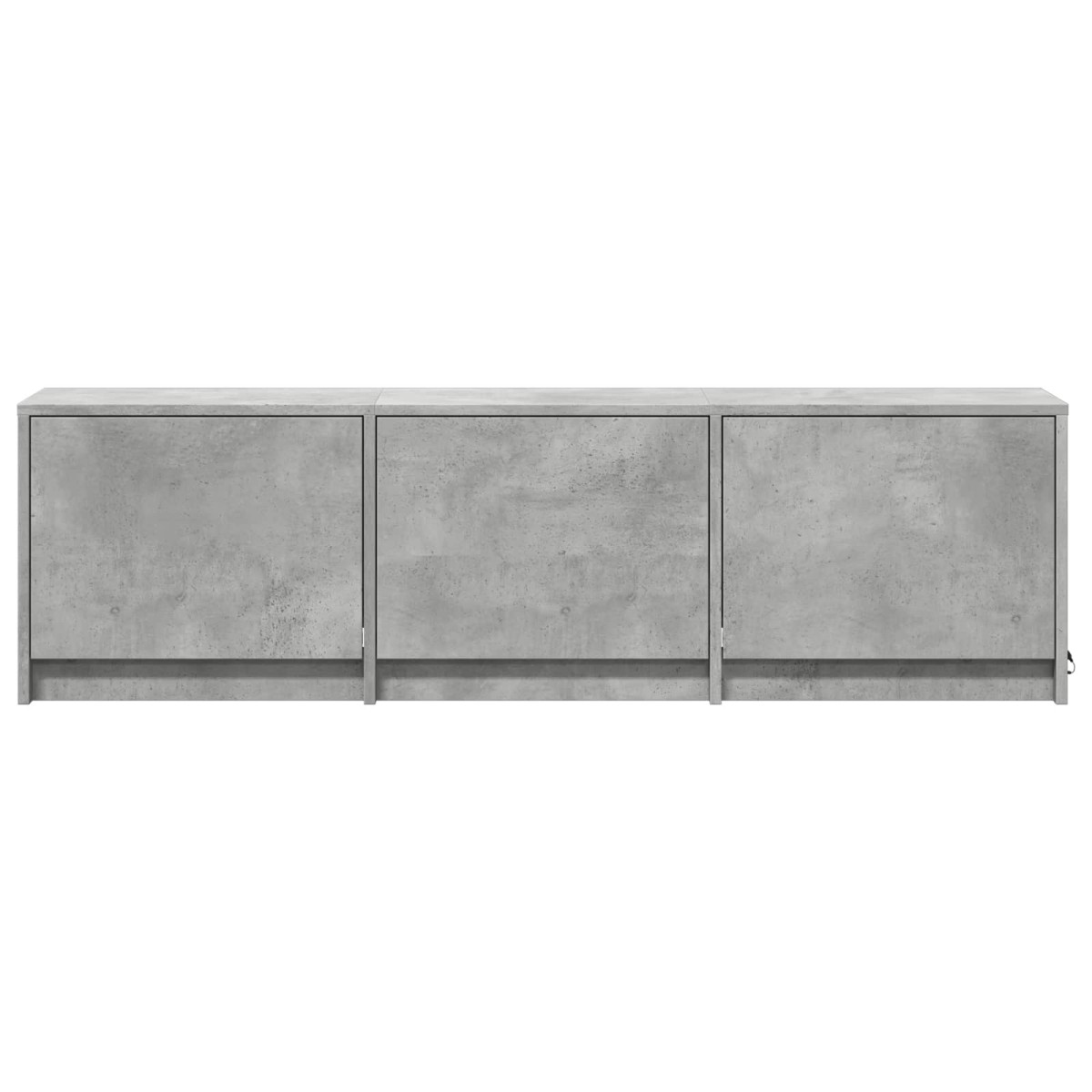 vidaXL Τηλεοπτική βιβλιοθήκη με LED 140x34x40 εκ Σκυρόχρωμο Γκρι