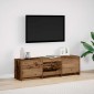 vidaXL Τηλεοπτική βιβλιοθήκη με LED Παλιό ξύλο 140 x 34 x 40 εκ