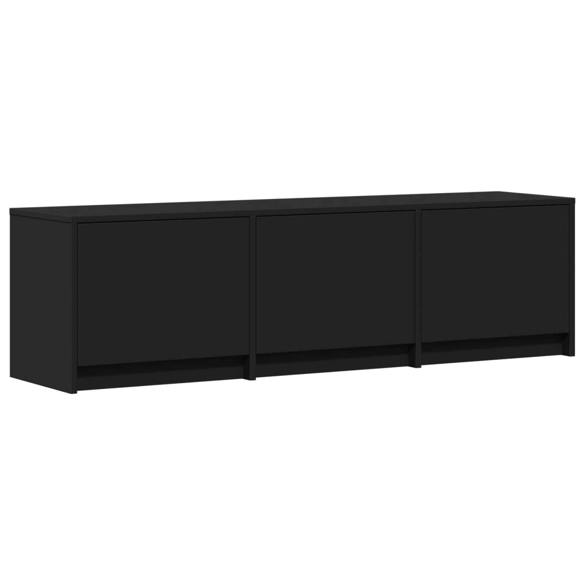 vidaXL Τηλεοπτική βιβλιοθήκη με LED 140 x 34 x 40 εκ Μαύρο