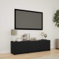 vidaXL Τηλεοπτική βιβλιοθήκη με LED 140 x 34 x 40 εκ Μαύρο