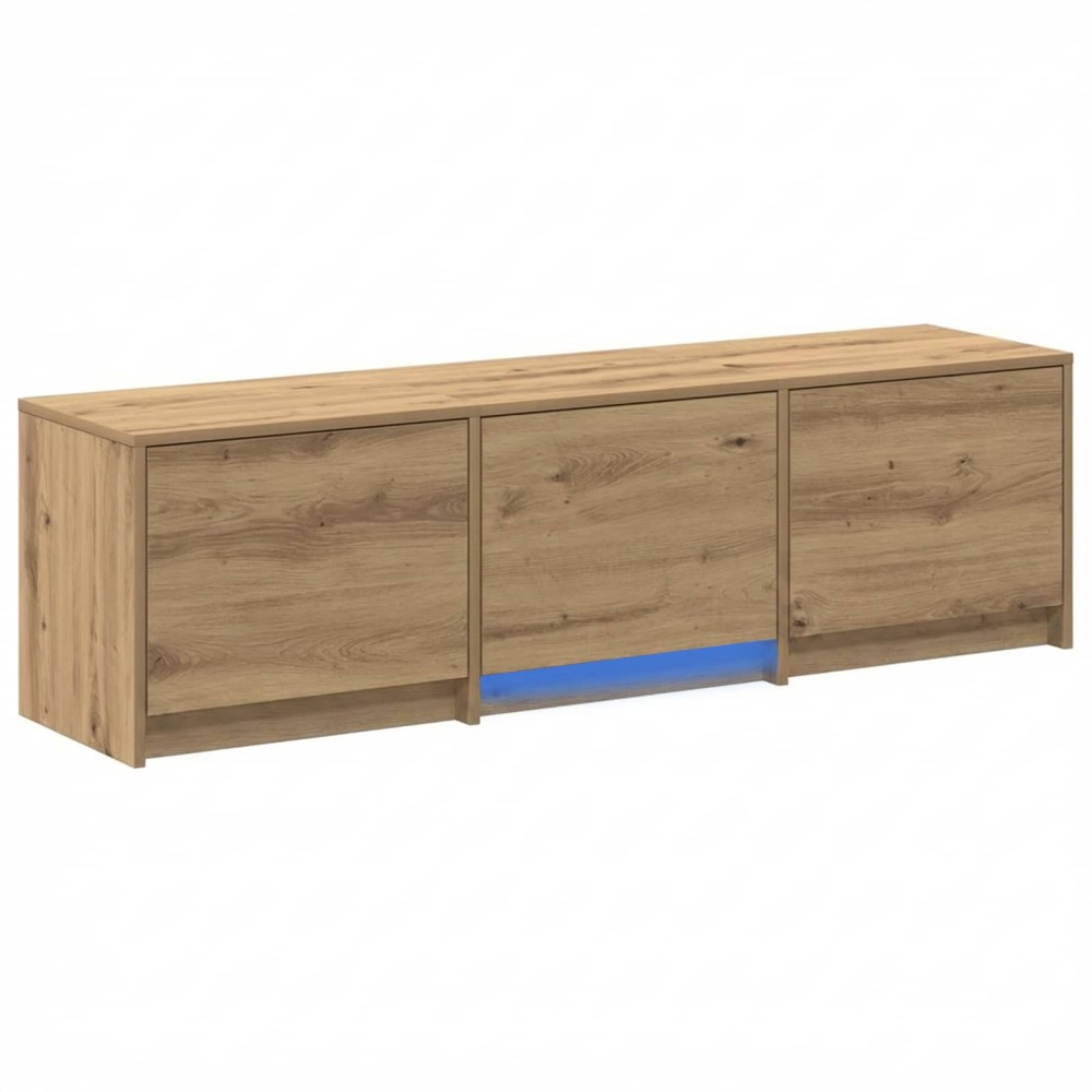 vidaXL Τηλεοπτική βιβλιοθήκη με LED 140 x 34 x 40 εκ