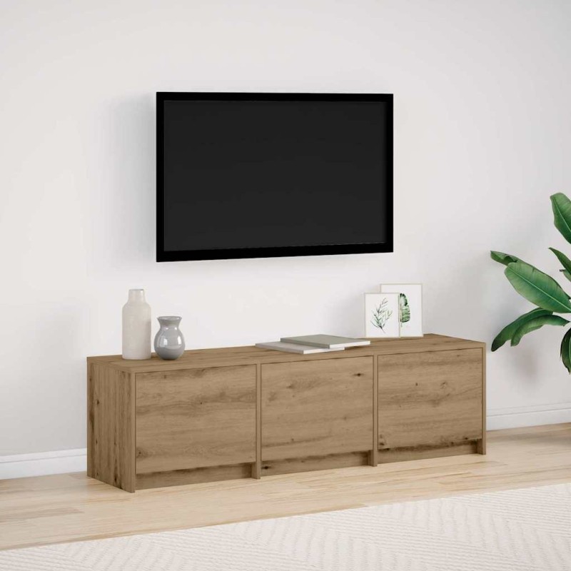 vidaXL Τηλεοπτική βιβλιοθήκη με LED 140 x 34 x 40 εκ