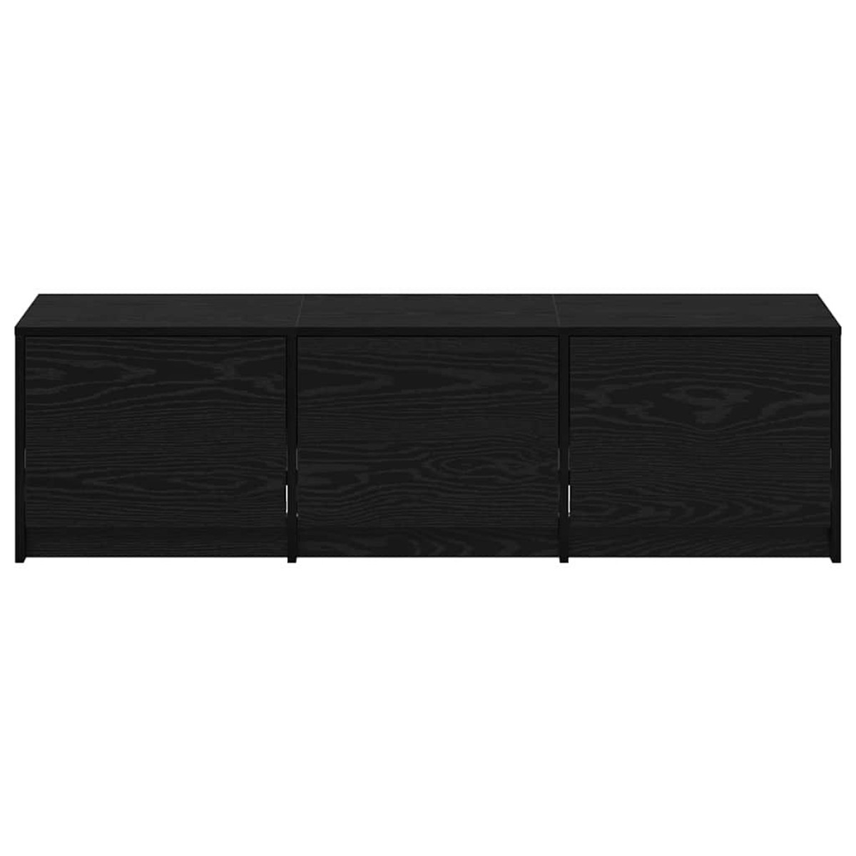 vidaXL Τηλεοπτική βιβλιοθήκη με LED Μαύρη Δρυς 140 x 34 x 40 εκ