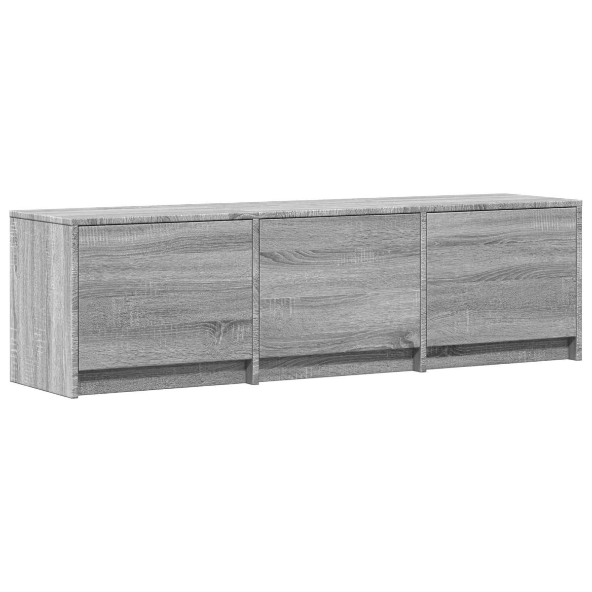 vidaXL Τηλεοπτική βιβλιοθήκη με LED 140x34x40 εκ Γκρι Σονομά
