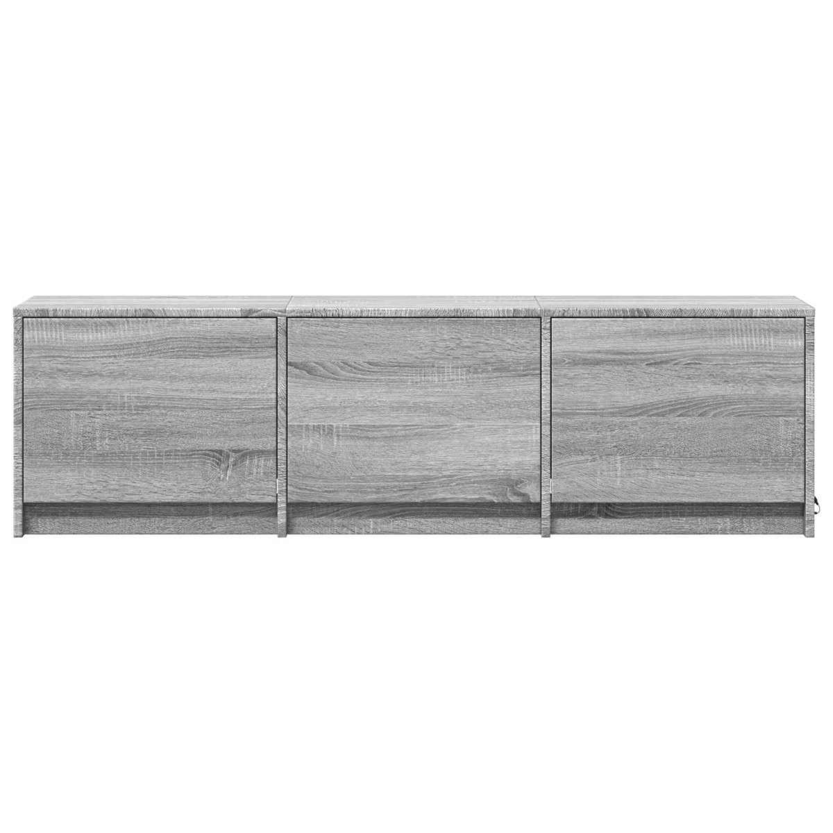 vidaXL Τηλεοπτική βιβλιοθήκη με LED 140x34x40 εκ Γκρι Σονομά