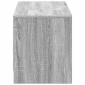 vidaXL Τηλεοπτική βιβλιοθήκη με LED 140x34x40 εκ Γκρι Σονομά