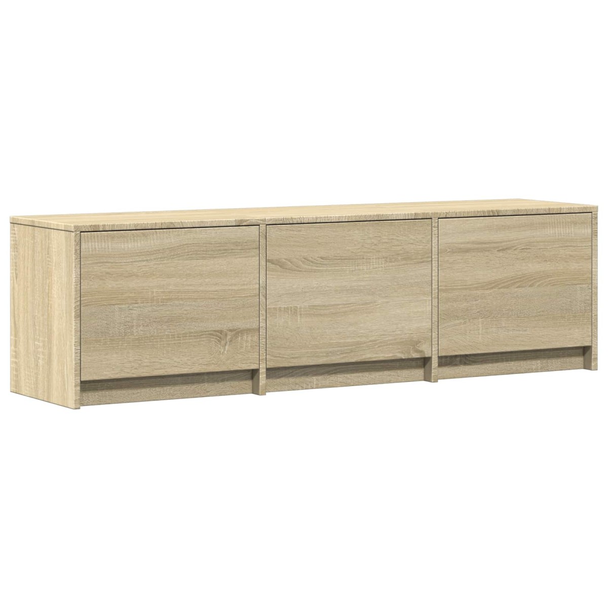 vidaXL Τηλεοπτική βιβλιοθήκη με LED 140 x 34 x 40 εκ Δρύς Sonoma