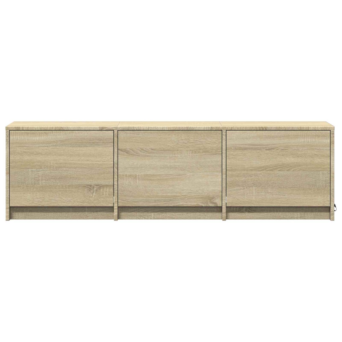 vidaXL Τηλεοπτική βιβλιοθήκη με LED 140 x 34 x 40 εκ Δρύς Sonoma
