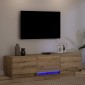 vidaXL Τηλεοπτική βιβλιοθήκη με LED 165 x 34 x 40 εκ.