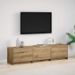vidaXL Τηλεοπτική βιβλιοθήκη με LED 165 x 34 x 40 εκ.