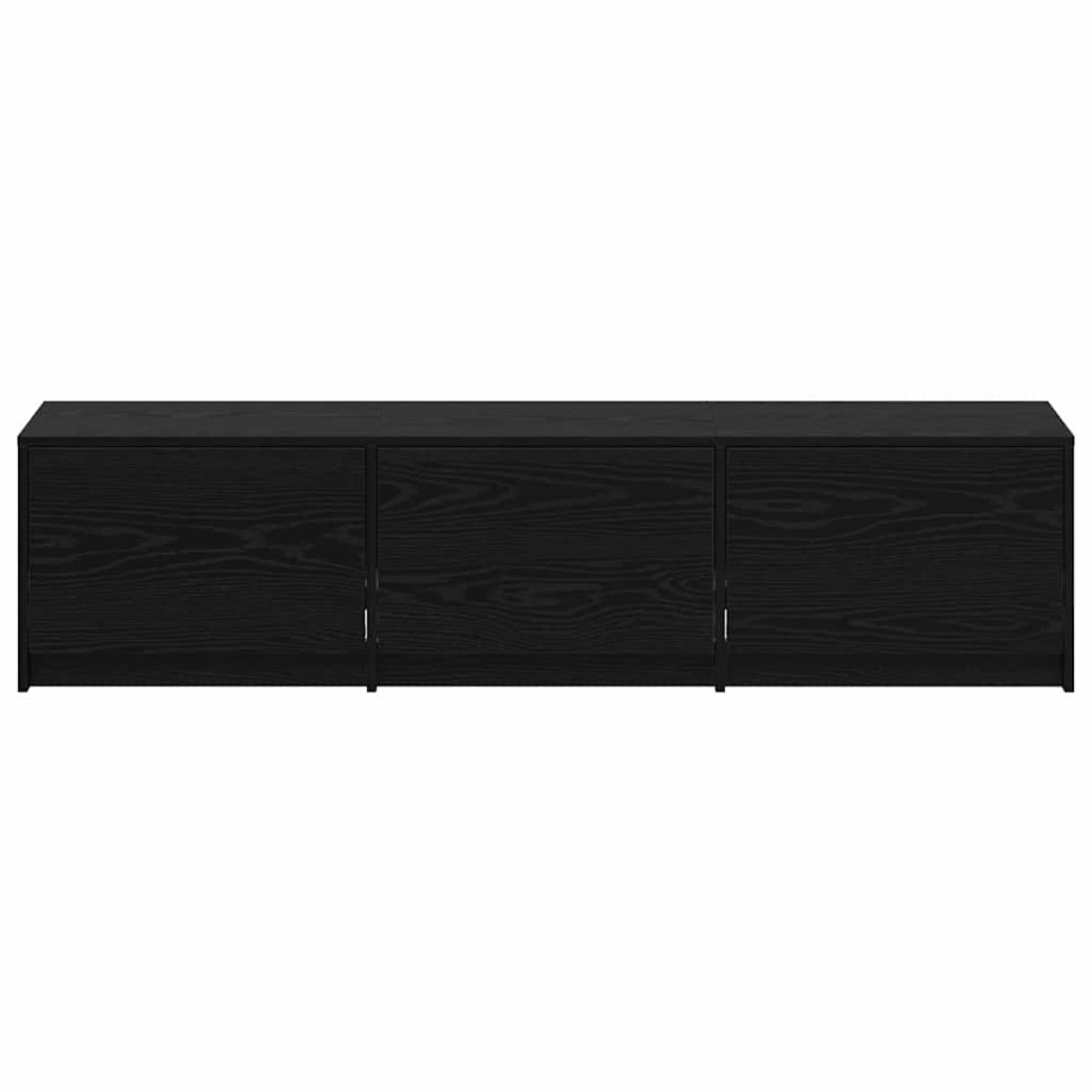 vidaXL Τηλεοπτική βιβλιοθήκη με LED Μαύρη Δρυς 165 x 34 x 40 εκ.
