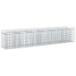vidaXL Ανασηκωμένο κρεβάτι gabion 2 τμχ. 300 x 50 x 60 εκ Ασημί