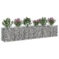 vidaXL Ανασηκωμένο κρεβάτι gabion 2 τμχ. 300 x 50 x 60 εκ Ασημί
