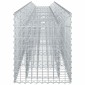 vidaXL Ανασηκωμένο κρεβάτι gabion 2 τμχ. 300 x 50 x 60 εκ Ασημί