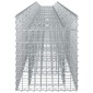 vidaXL Ανασηκωμένο κρεβάτι gabion 2 τμχ. 400 x 50 x 60 εκ Ασημί