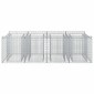 vidaXL Ανασηκωμένο κρεβάτι gabion 2 τμχ. 200 x 100 x 60 εκ Ασημί