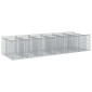 vidaXL Ανασηκωμένο κρεβάτι gabion 2 τμχ. 300 x 100 x 60 εκ Ασημί