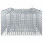 vidaXL Ανασηκωμένο κρεβάτι gabion 2 τμχ. 300 x 100 x 60 εκ Ασημί