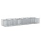 vidaXL Ανασηκωμένο κρεβάτι gabion 3 τμχ. 400 x 100 x 60 εκ Ασημί