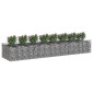 vidaXL Ανασηκωμένο κρεβάτι gabion 3 τμχ. 400 x 100 x 60 εκ Ασημί
