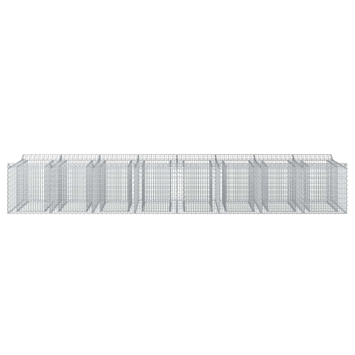 vidaXL Ανασηκωμένο κρεβάτι gabion 3 τμχ. 400 x 100 x 60 εκ Ασημί