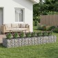 vidaXL Ανασηκωμένο κρεβάτι gabion 3 τμχ. 400 x 100 x 60 εκ Ασημί